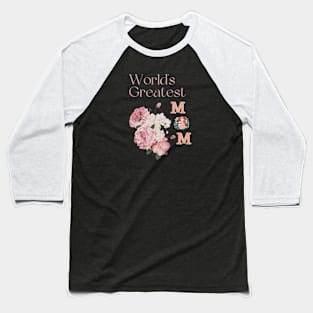 Tribute to Mom - Floral Elegance Baseball T-Shirt